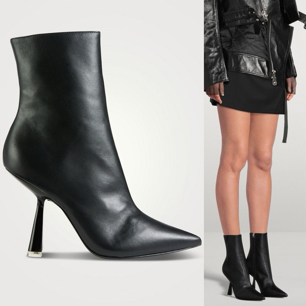 Black Suede Studio | Jelena Leather Ankle Boot